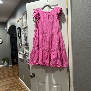 A New Day Pink Ruffled Tiered Sundress